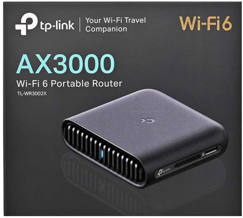 TP-LINK | AX3000 Wi-Fi 6 Portable Maršrutizatorius | TL-WR3002X | 802.11ax | 574/2402 Mbit/s | Ethernet LAN (RJ-45) jungtys 1 | Mesh Support No | MU-MiMO No | No mobile broadband