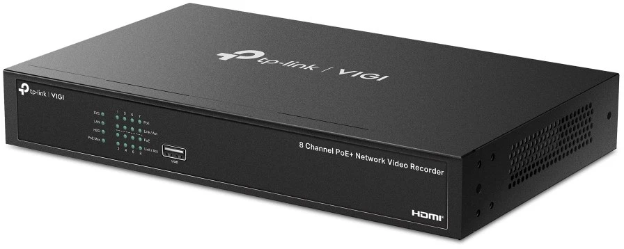 TP-LINK | VIGI 8 kanalų PoE+ tinklo vaizdo įrašymo įrenginys | VIGI NVR1008H-8P | 1 | 8 kanalas