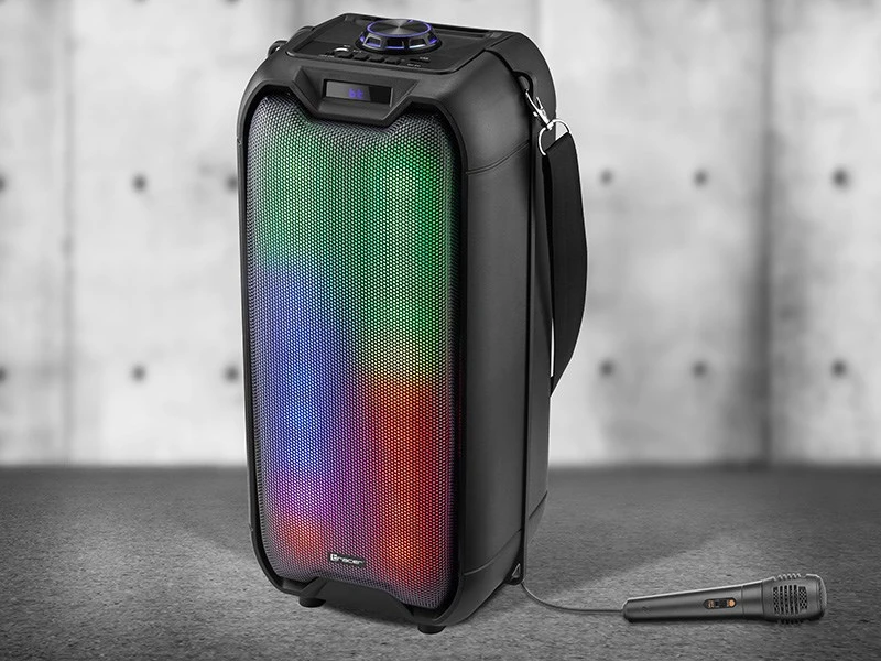 Nešiojama kolonėlė Tracer Tower LED TWS, Juodos spalvos