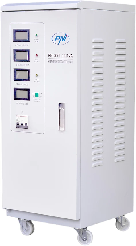 Trifazis įtampos stabilizatorius PNI SVT-10K su servovarikliu, 10KVA, 380V išėjimas