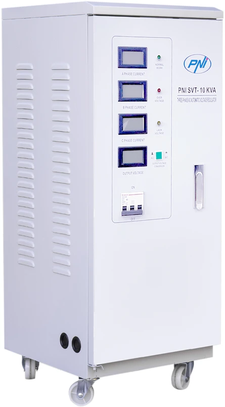 Trifazis įtampos stabilizatorius PNI SVT-10K su servovarikliu, 10KVA, 380V išėjimas