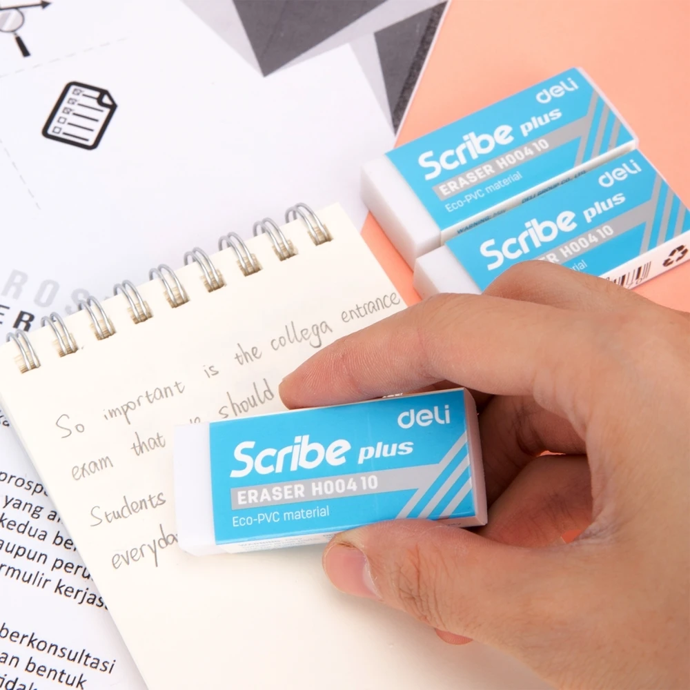 Trintukas DELI Scribe Plus Eco-PVC baltas