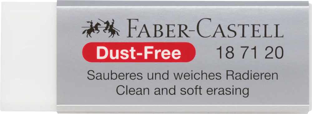 Trintukas Faber-Castell Dust Free, 62x21x12mm,baltos spalvos