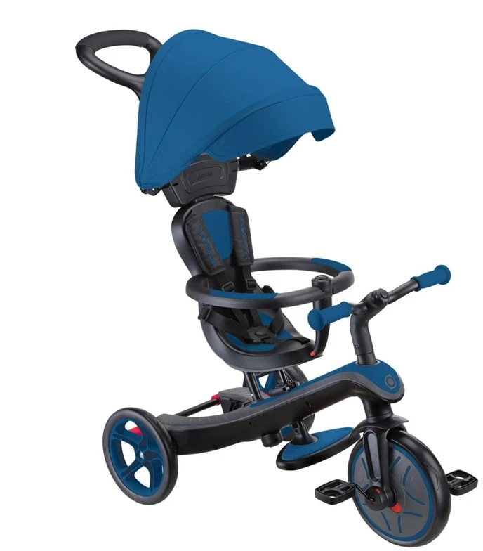 Triratukas GLOBBER Explorer Trike 4in1, tamsiai mėlynas