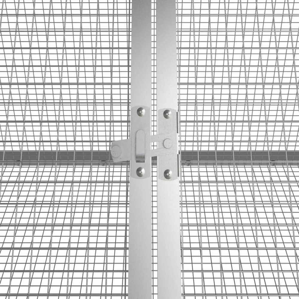 Triušių narvas, pilkas, 504,5x80,5x71cm, galvanizuotas plienas