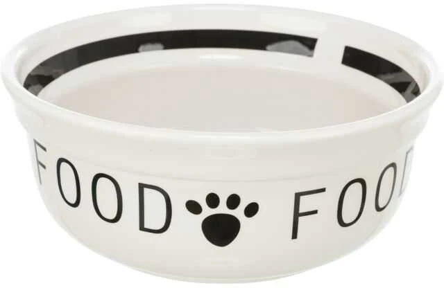 TRIXIE „Food" dubenėlis, keramika, 0.6 l/15 cm, baltas/juodas
