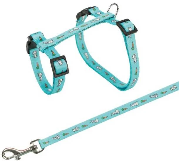 Trixie Petnešos su pavadėliu triušiams, 25–44cm/10mm, 1.25m