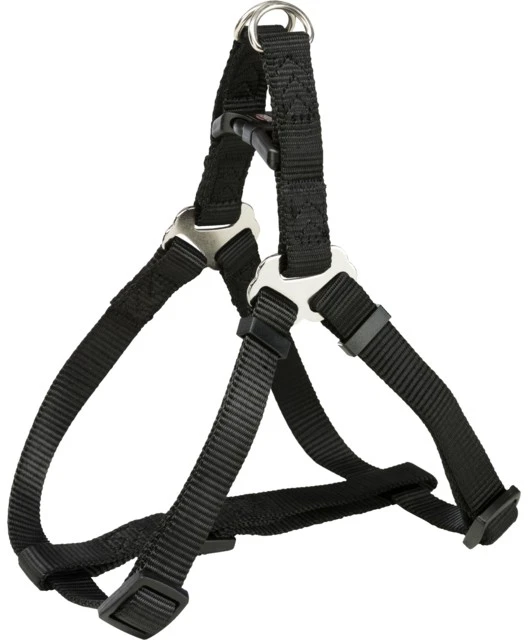 TRIXIE Premium One Touch petnešos, XL 80-100cm/25mm, juodos