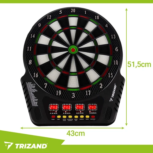 Elektroninė smiginio lenta Trizand su 4 LED ekranais ir 27 žaidimais