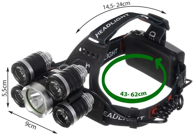 Iso Trade Priekinis žibintas 5 x led t6 cree