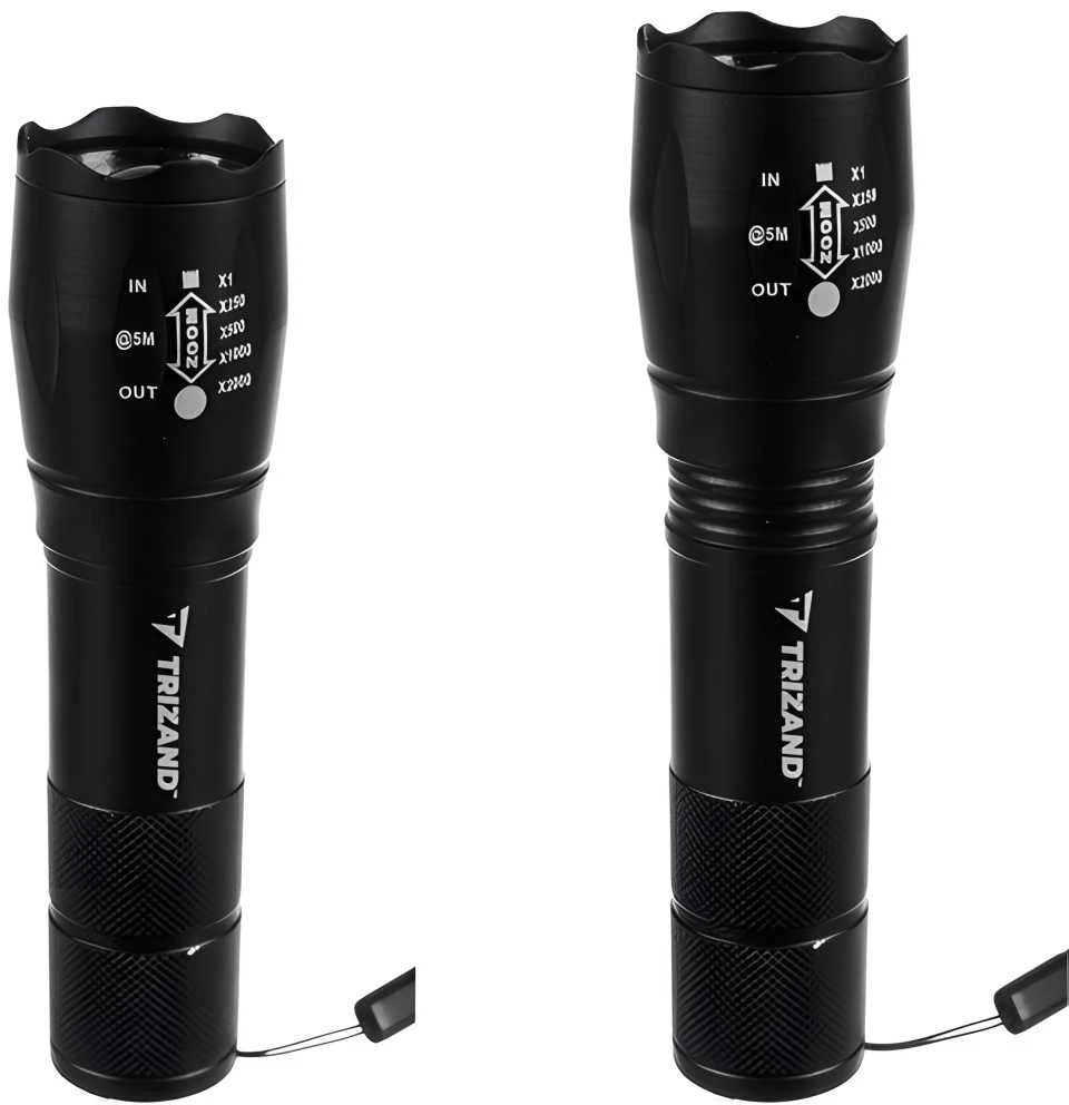 Trizand T6 Taktinis LED žibintuvėlis įkraunamas USB