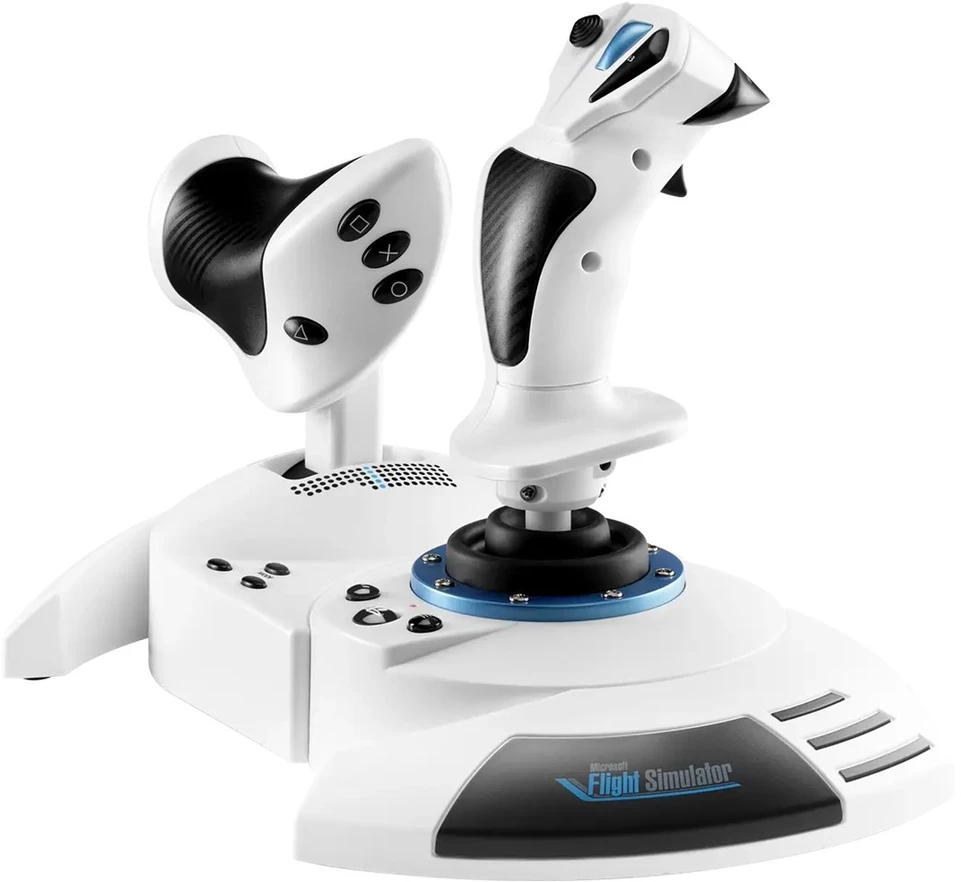 TRM Thrustmaster T.Flight Hotas 5 Microsoft Flight Simulator Edition Balta USB Skraidymo simuliatorius Skaitmeninis PC, PlayStation 5, PlayStation 4