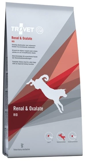 TROVET Renal & Oxalate RID – sausas Maistas šunims – 3kg