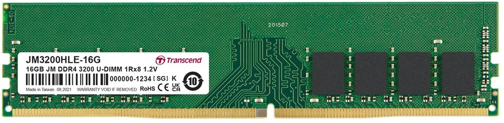 RAM TRANSCEND 16GB JM DDR4 3200Mhz U-DIMM 1Rx8 2Gx8 CL22 1.2V