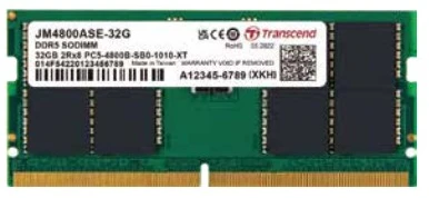 16 GB PC 4800 CL40 Transcend JetRAM. JM4800ASE-16G