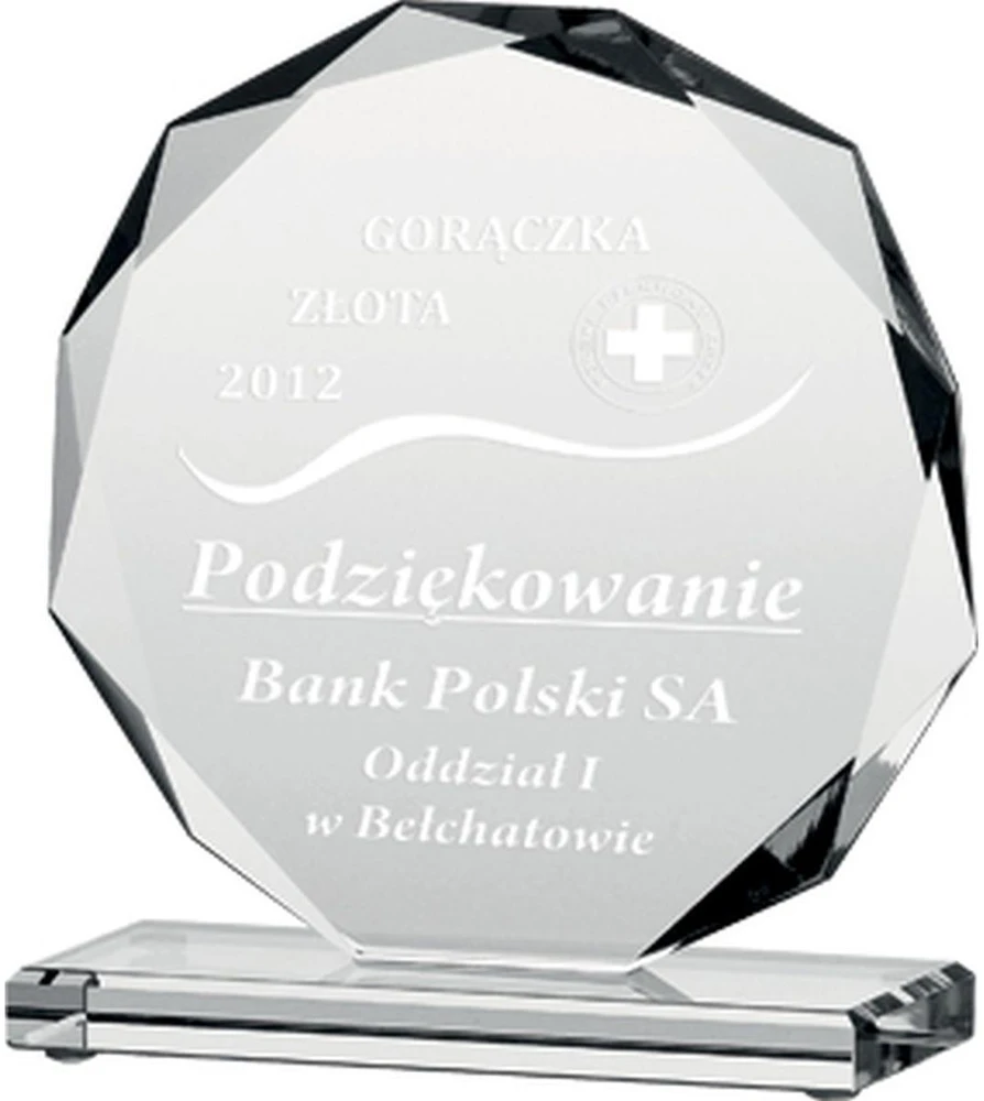 Tryumf Stiklinis graviruotas trofėjus 80612/GR