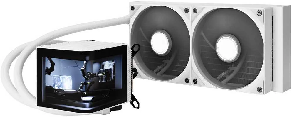 TRYX PANORAMA 240 All-in-One Liquid Cooling, 3D-AMOLED Ekranas – 240mm, baltos spalvos