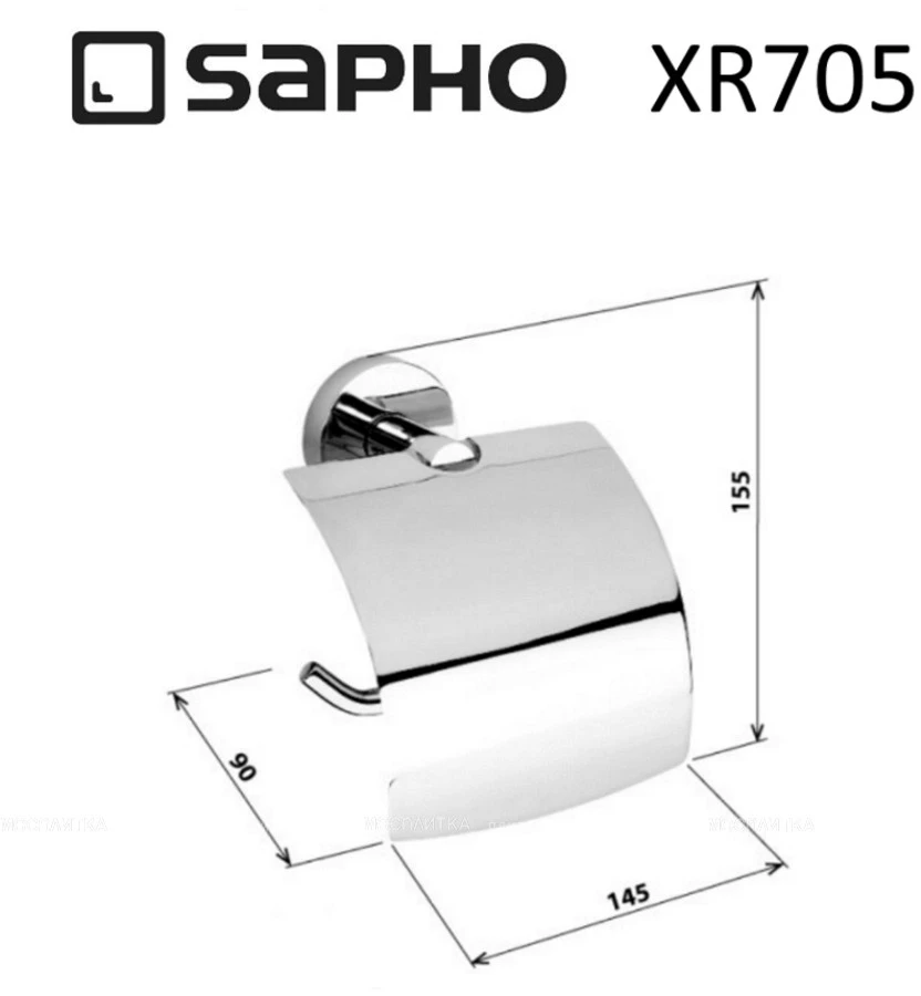Tualetinio popieriaus laikiklis Sapho X-ROUND XR705