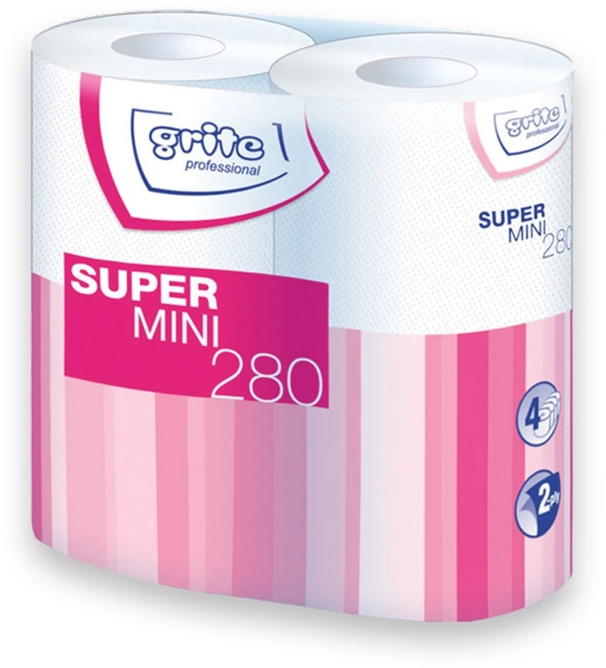 Tualetinis popierius GRITE Super Mini 250 lapelių, 8 ritinėliai, 3 sluoksniai