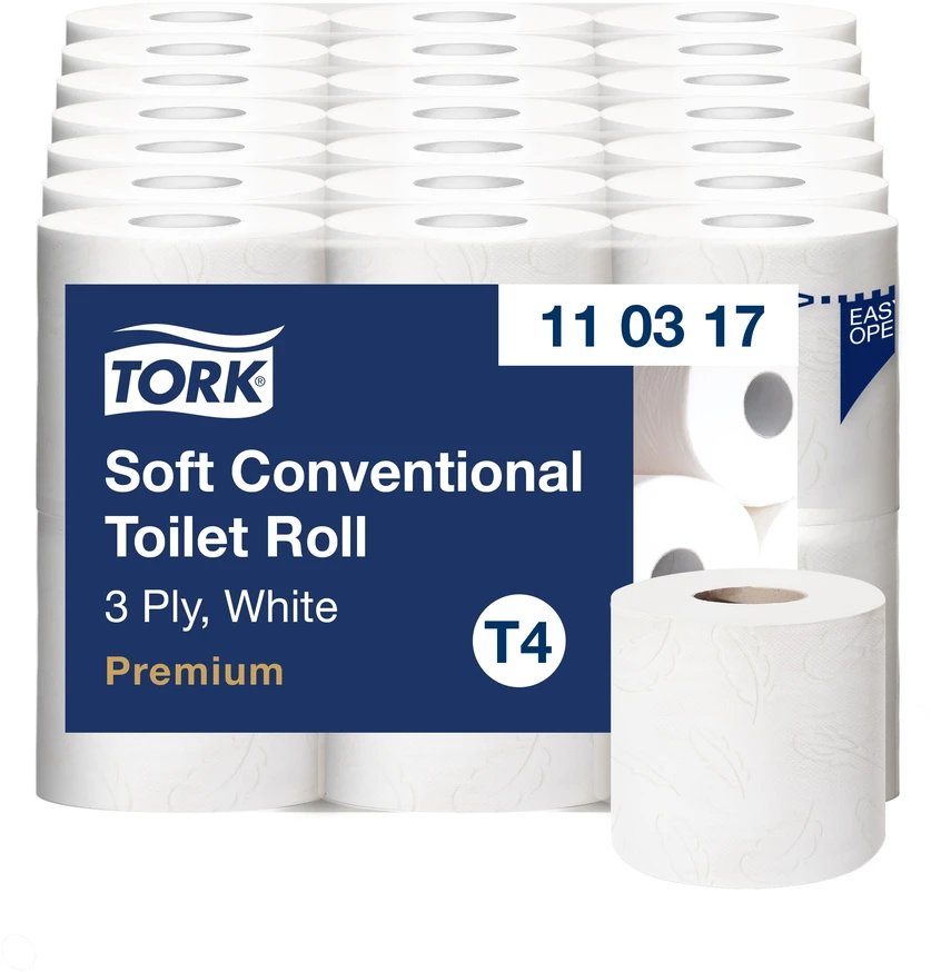 Tualetinis popierius Tork Premium Soft T4 (110317), baltas, 3 sluoksnių, 35 m, 248 lapeliai, 6 rulonai