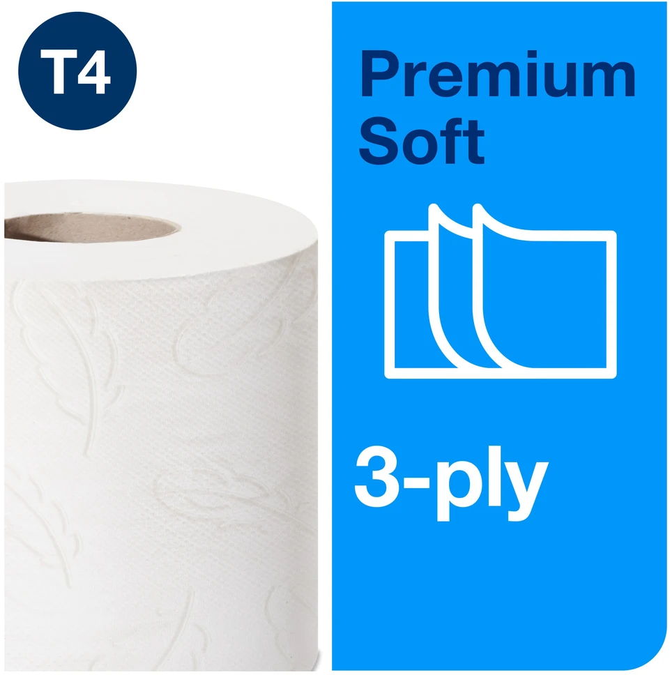 Tualetinis popierius Tork Premium Soft T4 (110317), baltas, 3 sluoksnių, 35 m, 248 lapeliai, 6 rulonai