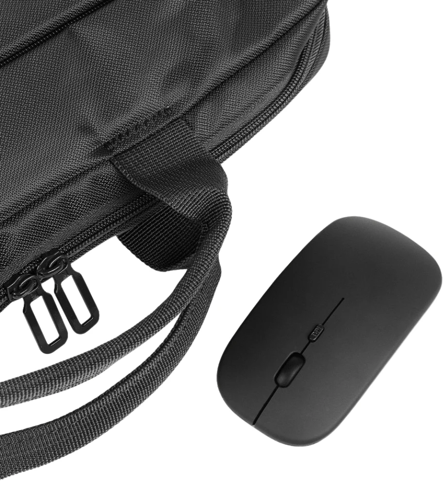 Tucano Borsa Idea set: 15.6″ krepšys kompiuteriui + pelė juodos spalvos
