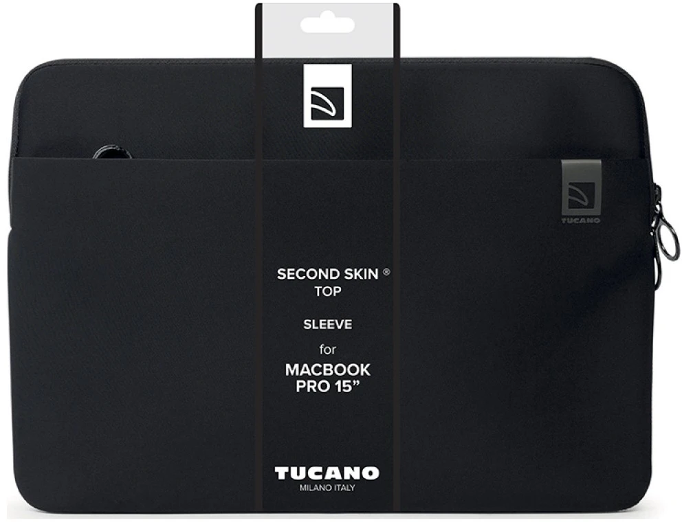 „Tucano Top Second Skin“ „Macbook Air 15“ (M3/M2/2024-2023) „Pro 15“ nešiojamasis kompiuteris, 14–13 colių, juodas