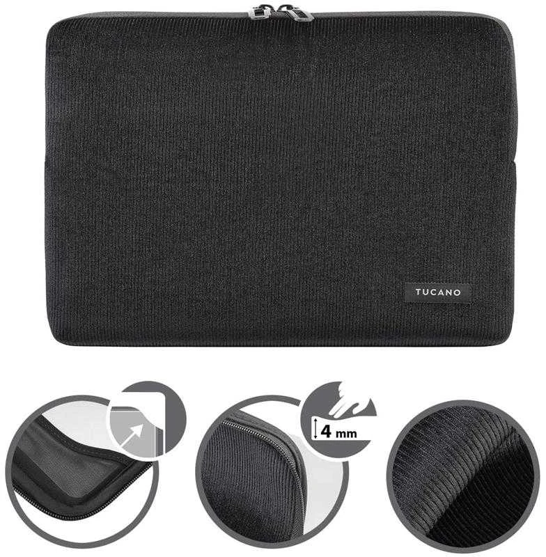 Tucano Velluto – Sleeve for MacBook Pro 16 / Nešiojamas kompiuteris 15.6 Juodas