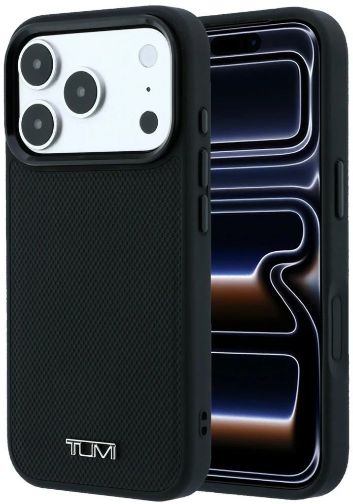 Tumi odinis „Ballistic“ rašto „MagSafe“ dėklas, skirtas iPhone 18 Pro Max / 17 Pro Max, juodas