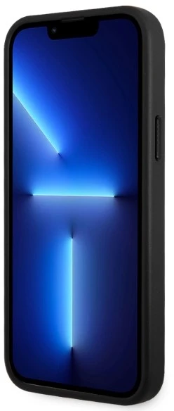 Tumi TUHMP14SRBAK Apple iPhone 14 / 15 / 13 6.1″ juodos spalvos kietas dėklas Leather Balistic Pattern MagSafe