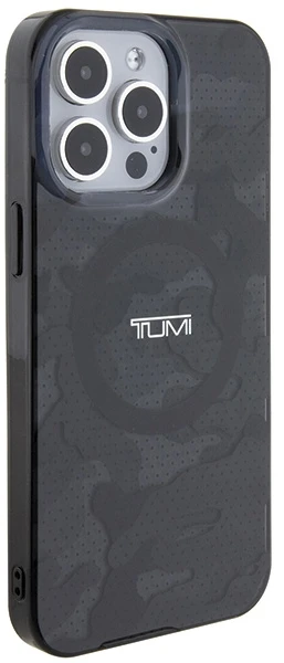 Tumi TUHMP15LDLCAG iPhone 15 Pro 6.1″ pilkos spalvos kietas dėklas with Camo Print and MagSafe