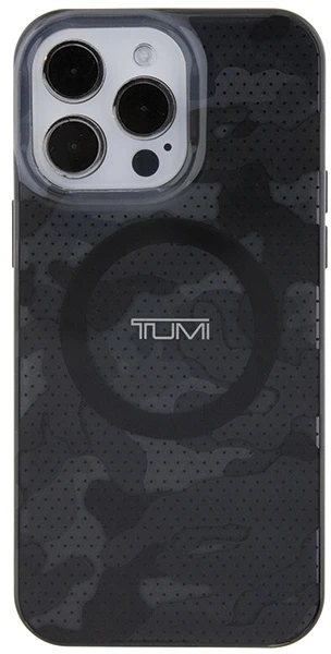 Tumi TUHMP15XDLCAG Apple iPhone 15 Pro Max 6.7″ pilkos spalvos kietas dėklas with Camo Print and MagSafe