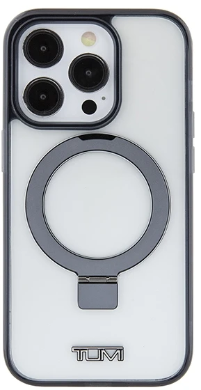 „Tumi TUHMP15XSSFC“ baltos spalvos kietas dėklas „Apple iPhone 15 Pro Max 6.7“ su permatomu žiediniu stovu ir „MagSafe“
