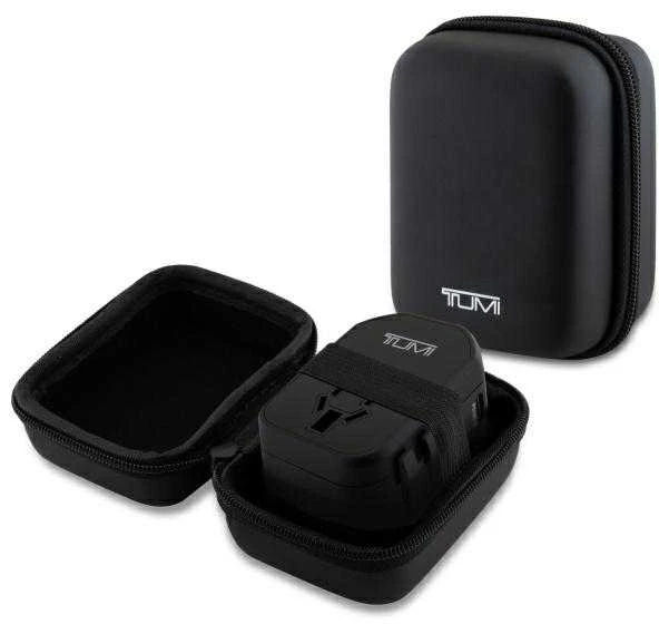 TUMI TUTA20WMSLK travel adapter 20W USB-C / 2xUSB-A juodas