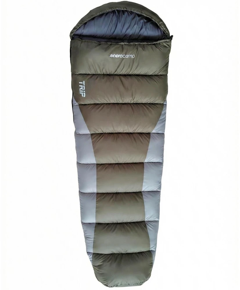 TURISTINIS MIEGMAIŠIS SU KOMPRESIJA TRIP ŽALIAI PILKAS 210X80X50CM ENERO CAMP 1081441