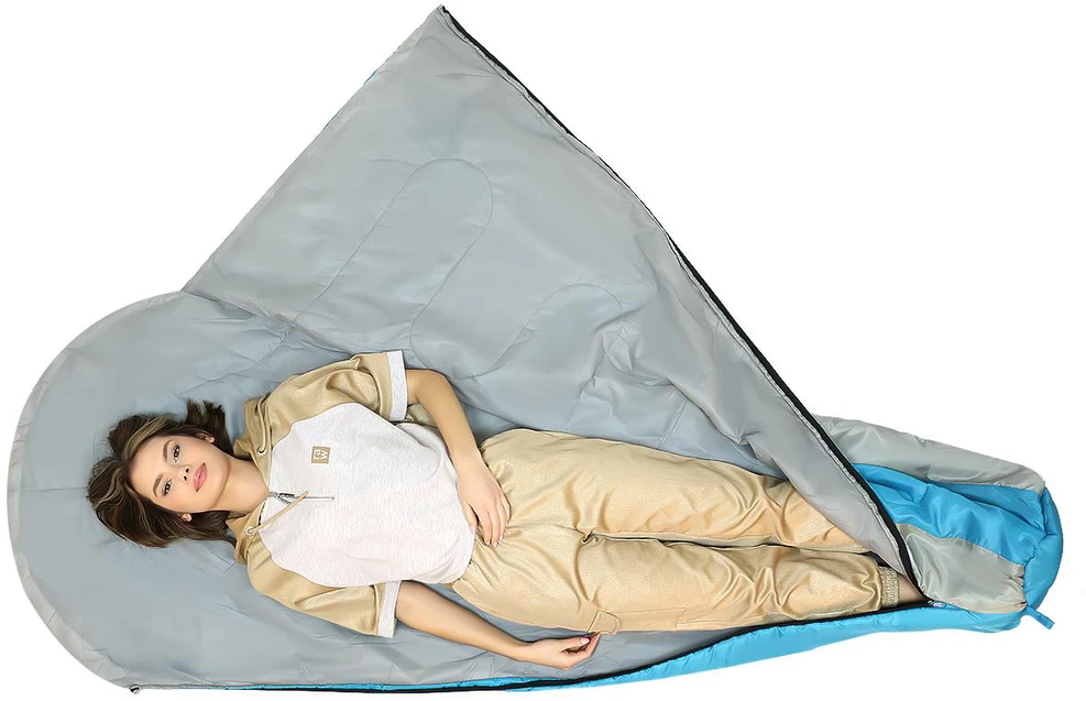 Enero Camp turistinis miegmaišis 210x80/50 cm mėlynas