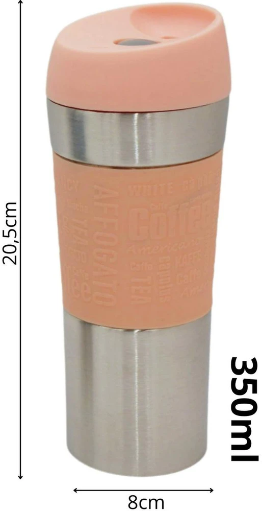 Excellent Houseware termopuodelis puikus virtuvės 350 ml rožinis