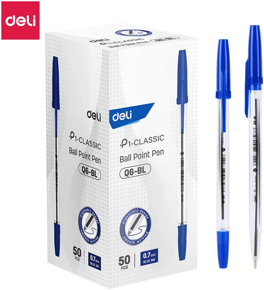 Tušinukas DELI P1-Classic 0.7mm mėlynos spalvos