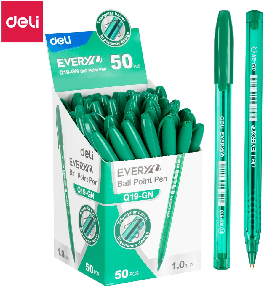 Tušinukas DELI Q19, 1,0 mm, žalios spalvos