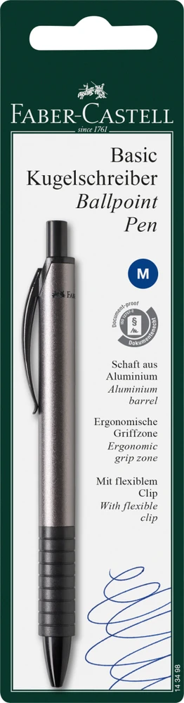 Tušinukas Faber-Castell Basic 0,7 mm, mėlynos spalvos, blisteryje