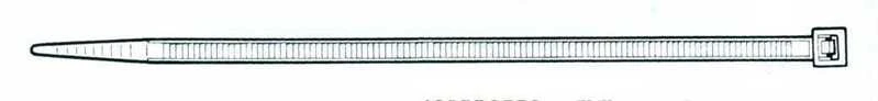 Tvirtinimo dirželis Elematic, 2,6 x 200 mm, baltas