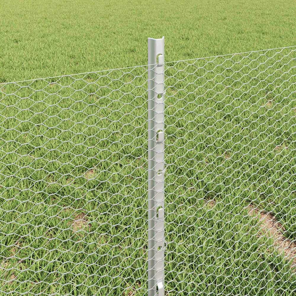 Hexagonal Fence with Post 50 x 0,4 m Galvanizuotas plienas