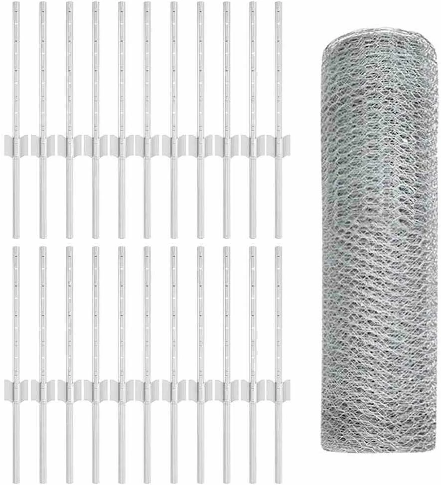 Hexagonal Fence with Post 50 x 0,4 m Galvanizuotas plienas