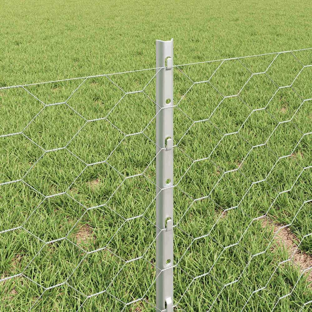 Hexagonal Fence with Post 50 x 0,4 m Galvanizuotas plienas
