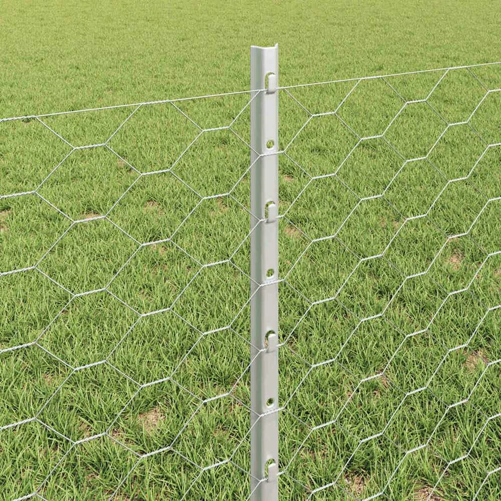 Hexagonal Fence with Post 10 x 0,6 m Galvanizuotas plienas