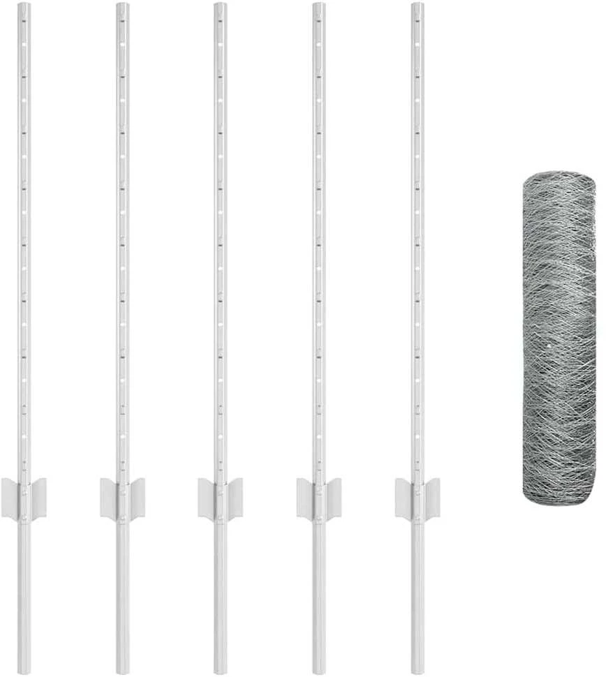 Hexagonal Fence with Post 10 x 0,8 m Galvanizuotas plienas