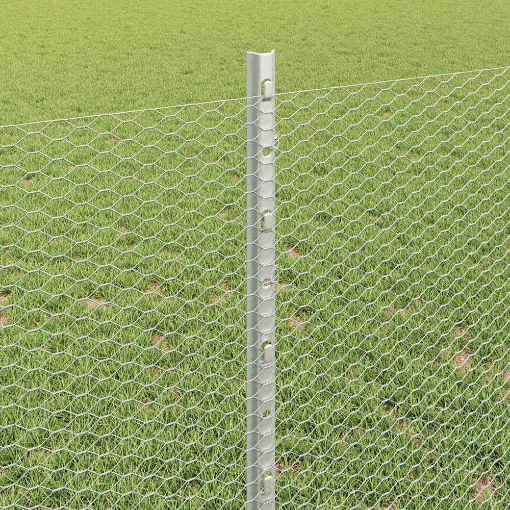 Hexagonal Fence with Post 10 x 0,8 m Galvanizuotas plienas
