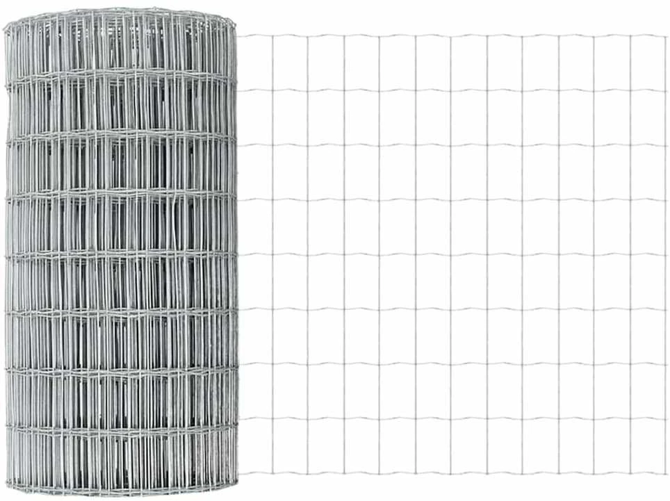 Lauko Euro tvoros gruntinis tvirtinimas 10 x 0,8 m Sidabrinė