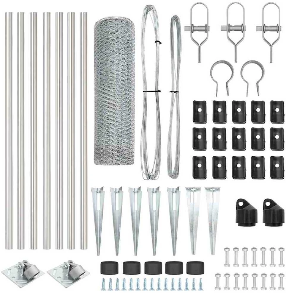 Hexagonal Fence with Post 10 x 0,8 m Galvanizuotas plienas