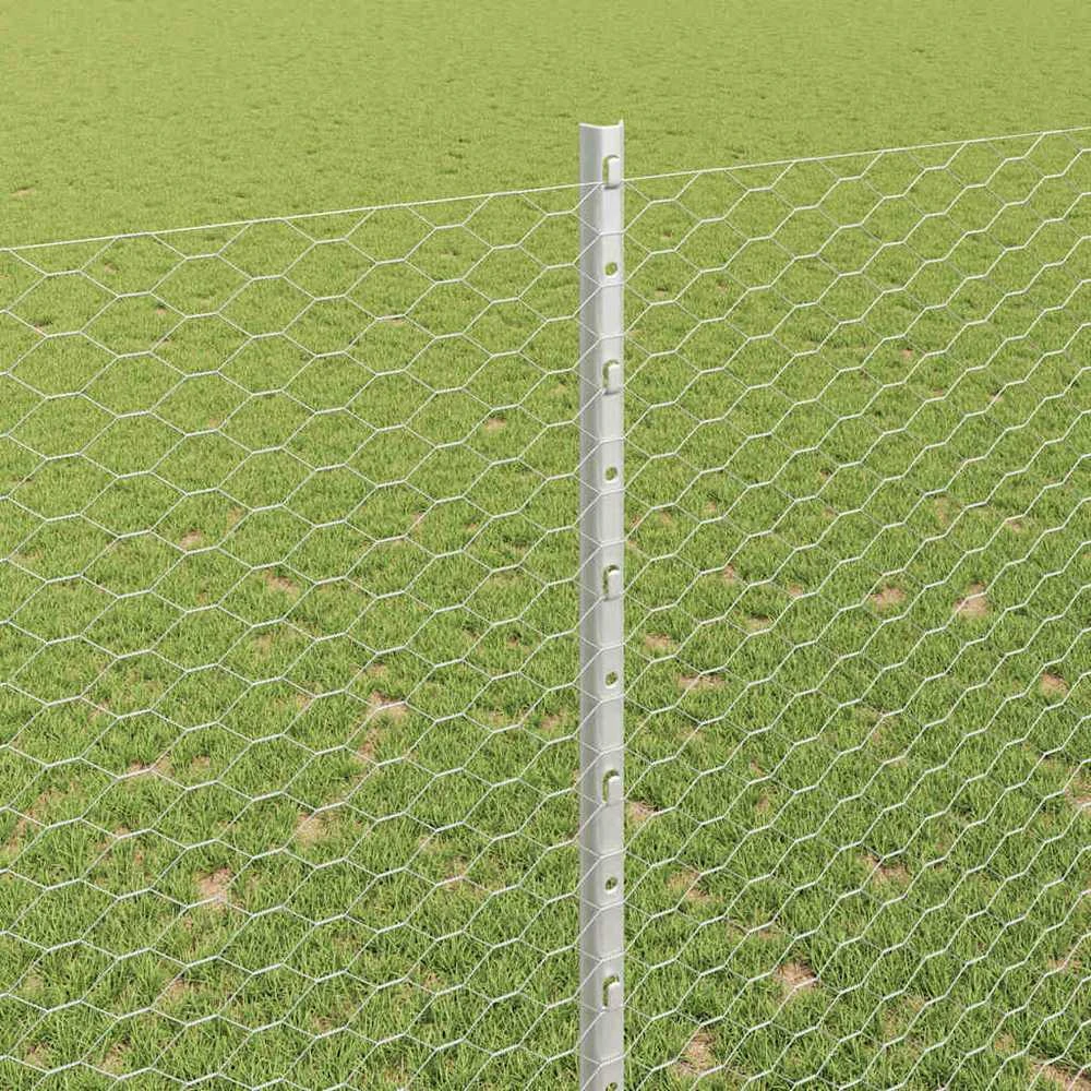 Hexagonal Fence with Post 10 x 1,5 m Galvanizuotas plienas